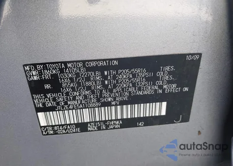 2010 Scion Xb from USA, damaged, VIN JTLZE4FE5A1108889